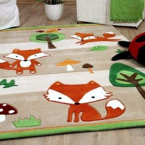 Fox Woodland Animals Clt091005A Rug Carpet Area Rug For Living Room Bedroom Rug Home Decor