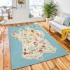 France Map Kids Nursery Poster Area Carpet Rug Kid Play Rug Room Decor
