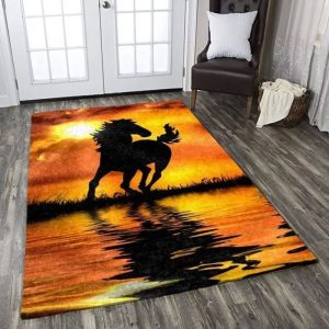 Freedom Horse Rectangle Ad24141 Rug Carpet Area Rug For Living Room Bedroom Rug Home Decor