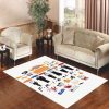 Friends Collage Drawing Living Room Carpet Rugs Area Rug For Living Room Bedroom Rug Home Decor