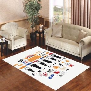 Friends Collage Drawing Living Room Carpet Rugs Area Rug For Living Room Bedroom Rug Home Decor