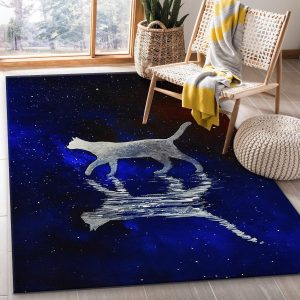 Galaxy Cat Rug Floor Rugs