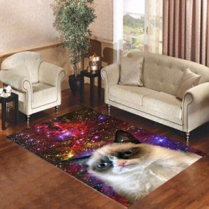 Galaxy Grumpy Cat Living Room Carpet Rugs Area Rug For Living Room Bedroom Rug Home Decor