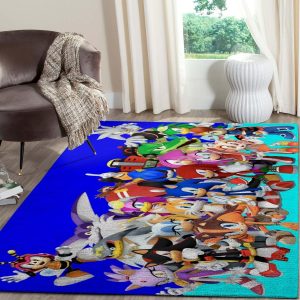 Game Lovers Sonic The Hedgehog Film Area Rug Gaming Ce49740 Rug Carpet Area Rug For Living Room Bedroom Rug Home Decor
