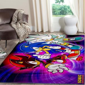 Game Lovers Sonic The Hedgehog Film Area Rug Gaming Hp80526 Rug Carpet Area Rug For Living Room Bedroom Rug Home Decor
