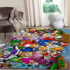 Game Lovers Sonic The Hedgehog Film Area Rug Gaming Ob79998 Rug Carpet Area Rug For Living Room Bedroom Rug Home Decor