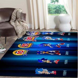 Game Lovers Sonic The Hedgehog Film Area Rug Gaming Wd38209 Rug Carpet Area Rug For Living Room Bedroom Rug Home Decor