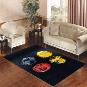 Game Of Thrones House Sigil Easter Eggs Living Room Carpet Rugs Area Rug For Living Room Bedroom Rug Home Decor