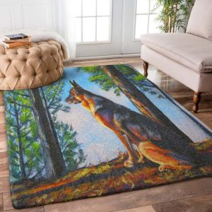 German Shepherd Bl1609072R Rug Carpet Area Rug For Living Room Bedroom Rug Home Decor