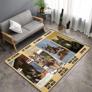 German Shepherd Dog Police Be Badass Dak242 Area Rug For Living Room Bedroom Rug Home Decor