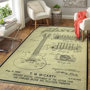 Gibson Guitar Living Room Rug Carpet Rug Carpet Area Rug For Living Room Bedroom Rug Home Decor
