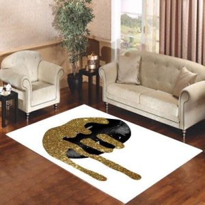 Gold Glitter Lips Kylie Jenner Living Room Carpet Rugs Area Rug For Living Room Bedroom Rug Home Decor