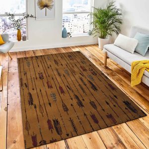 Golden Arrow Area Rug Rustic Cabin & Lodge Area Rug Room Decor Rug