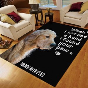 Golden Retriever Carrying You Rug Carpet Area Rug For Living Room Bedroom Rug Home Decor