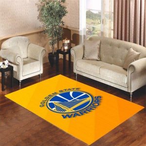 Golden State Warriors Yellow Background Living Room Carpet Rugs Area Rug For Living Room Bedroom Rug Home Decor