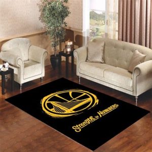 Golden State Warriors Yellow Logo Living Room Carpet Rugs Area Rug For Living Room Bedroom Rug Home Decor