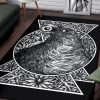 Gothic Crow Eye Area Rug Black And White Gothic Home Decor