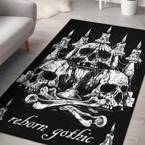 Gothic Skull Altar Reborn Gothic Area Rug Gothic Home Decor