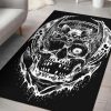 Gothic Skull Bat Area Rug Gothic Home Decor