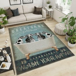 Great Dane Area Rug – Home Decor – Bedroom Living Room Decor