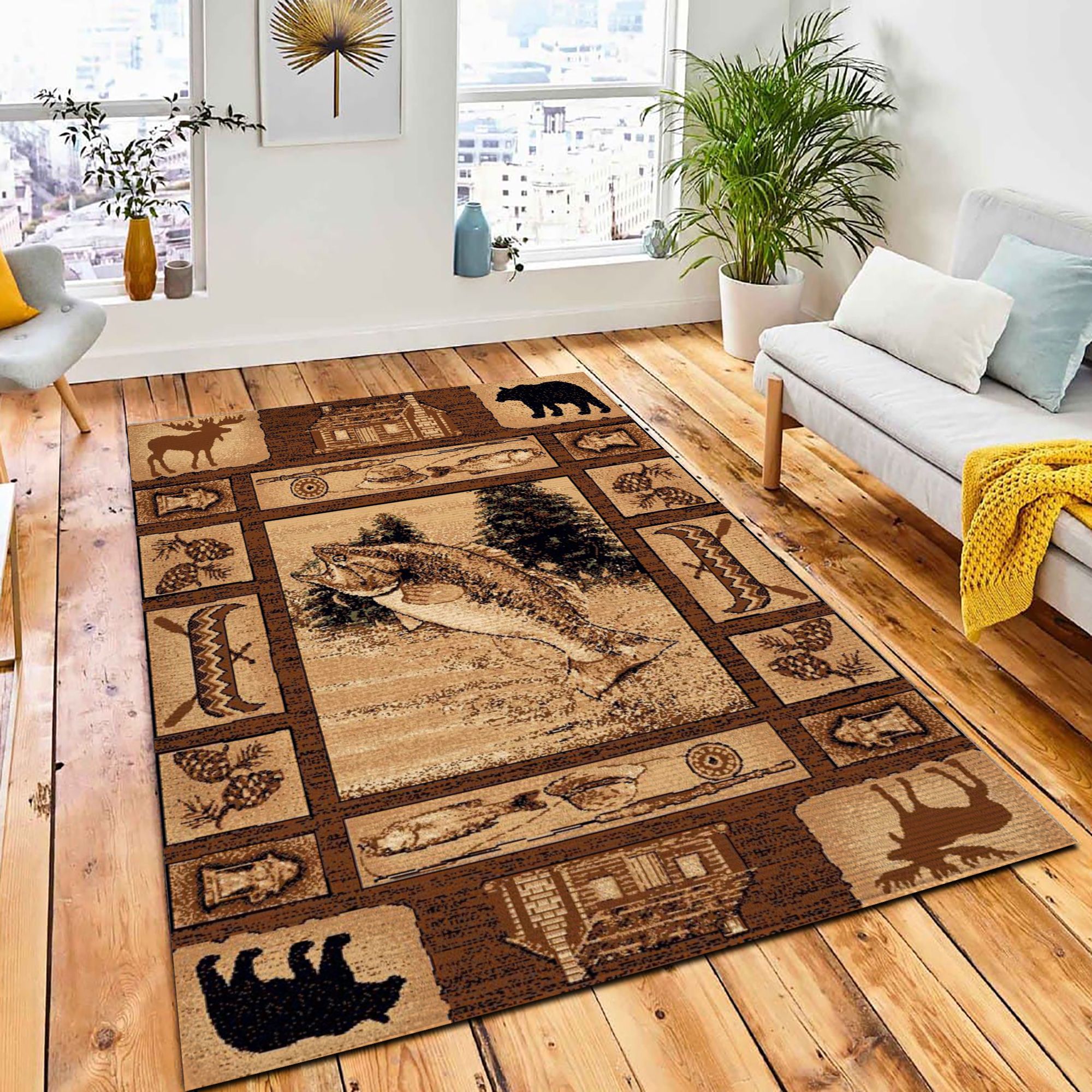 Great Outdoors Rustic Area Rug Rustic Cabin & Lodge Area Rug Room Decor Rug Great Outdoors Rustic Area Rug Rustic Cabin & Lodge Area Rug Room Decor Rug