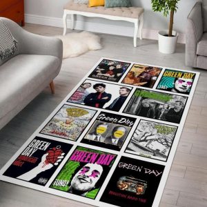 Green Day Album Ver 1 Area Rug Bedroom Rug Home Decor Floor Decor