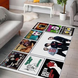 Green Day Albums Ver 2 Area Rug For Christmas Living Room Rug Home Decor Floor Decor