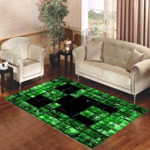Green Minecraft Creeper Living Room Carpet Rugs Area Rug For Living Room Bedroom Rug Home Decor
