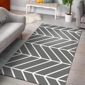Grey Chevron Area Rug Carpet
