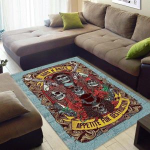 Guns N’ Roses Gnr1004 Matting Area Rug Carpet Area Rug For Living Room Bedroom Rug Home Decor