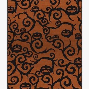 Halloween Night Rust Orange Cl230979Mdr Rug Carpet Area Rug For Living Room Bedroom Rug Home Decor