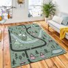 Hand Drawn Vector Abstract Scandinavian Area Rug Carpet Kids Rug Room Decor