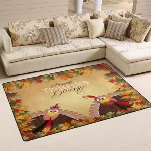 Happy Thanksgiving Area Rugs Living Room Carpet Christmas Gift Floor Decor The Us Decor