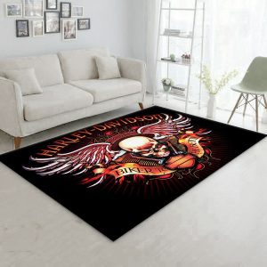 Harley Davidson Ver10 Rug Living Room Rug Family Gift Decor Area Rug For Living Room Bedroom Rug Home Decor