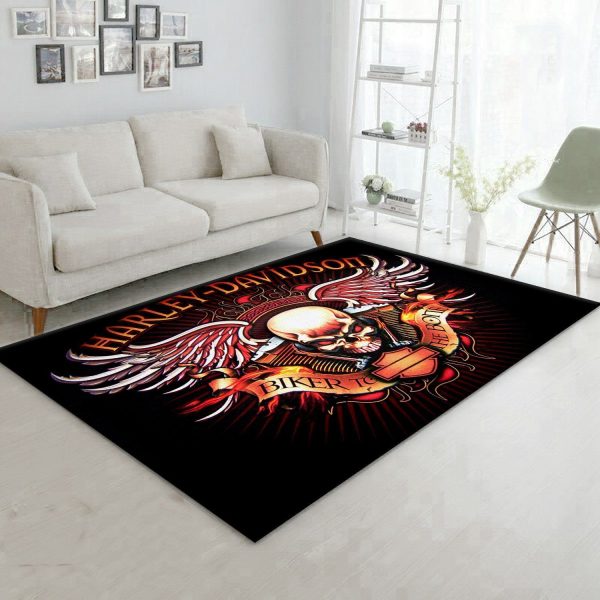 Harley Davidson Ver10 Rug Living Room Rug Family Gift Decor Area Rug For Living Room Bedroom Rug Home Decor