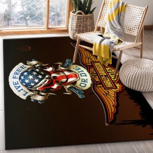 Harley Davidson Ver13 Area Rug Living Room Rug Home Decor Area Rug For Living Room Bedroom Rug Home Decor