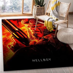 Hellboy Area Rug Art Painting Movie Rugs Christmas Gift Decor Area Rug For Living Room Bedroom Rug Home Decor