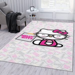 Hello Kitty 12 Area Rug For Christmas Bedroom Rug Christmas Gift Decor Area Rug For Living Room Bedroom Rug Home Decor