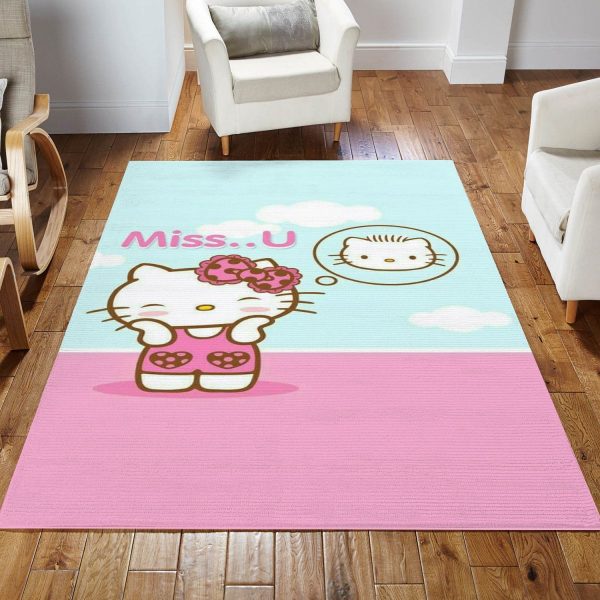 Hello Kitty Blue Area Rug Living Room Rug Us Gift Decor Area Rug For Living Room Bedroom Rug Home Decor
