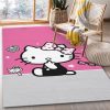 Hello Kitty Pink Area Rug For Christmas Bedroom Rug Home Decor Area Rug For Living Room Bedroom Rug Home Decor