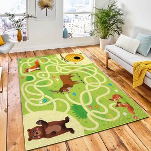 Help Bear Find Way Hive Area Rug City Rug Home Decor