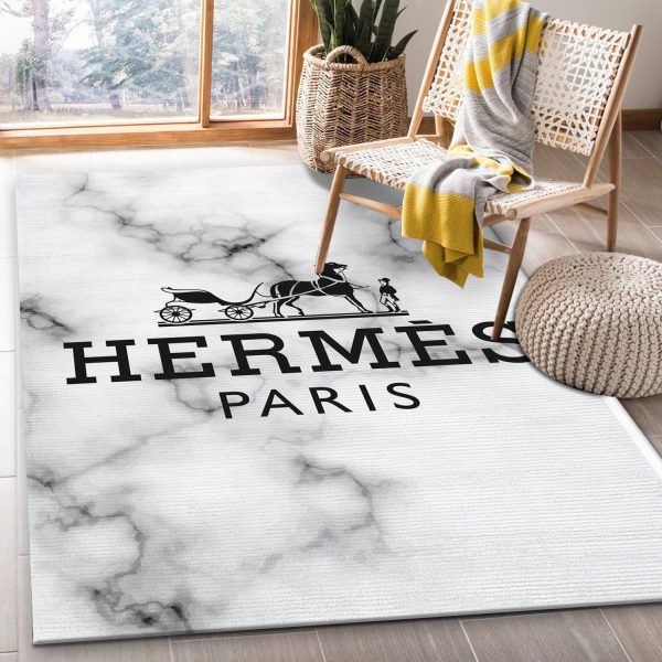 Hermes Paris Rectangle Rug Living Room Rug Christmas Gift Decor Area Rug For Living Room Bedroom Rug Home Decor