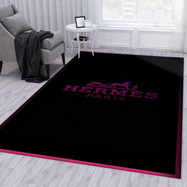 Hermes Ver6 Fashion Brand Area Rug Bedroom Rug Family Gift Decor Area Rug For Living Room Bedroom Rug Home Decor