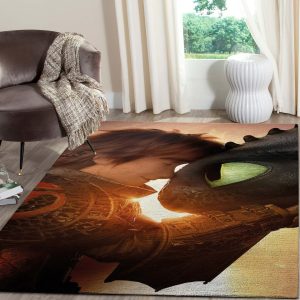 Hiccup And Toothless Area Rugs Living Room Carpet