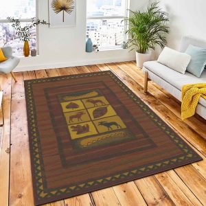 Highland Falls Lodge Rug Rustic Cabin & Lodge Area Rug Room Decor Rug