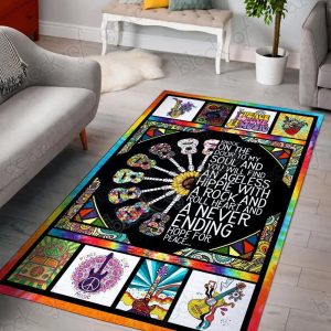 Hippie With A Rock And Roll Cl300925Mdr Rug Carpet Area Rug For Living Room Bedroom Rug Home Decor