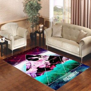 Hipster Triangel Skull Living Room Carpet Rugs Area Rug For Living Room Bedroom Rug Home Decor