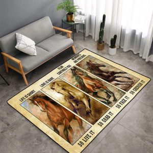 Horse Life Is Short So I Live It Aak452 Area Rug For Living Room Bedroom Rug Home Decor