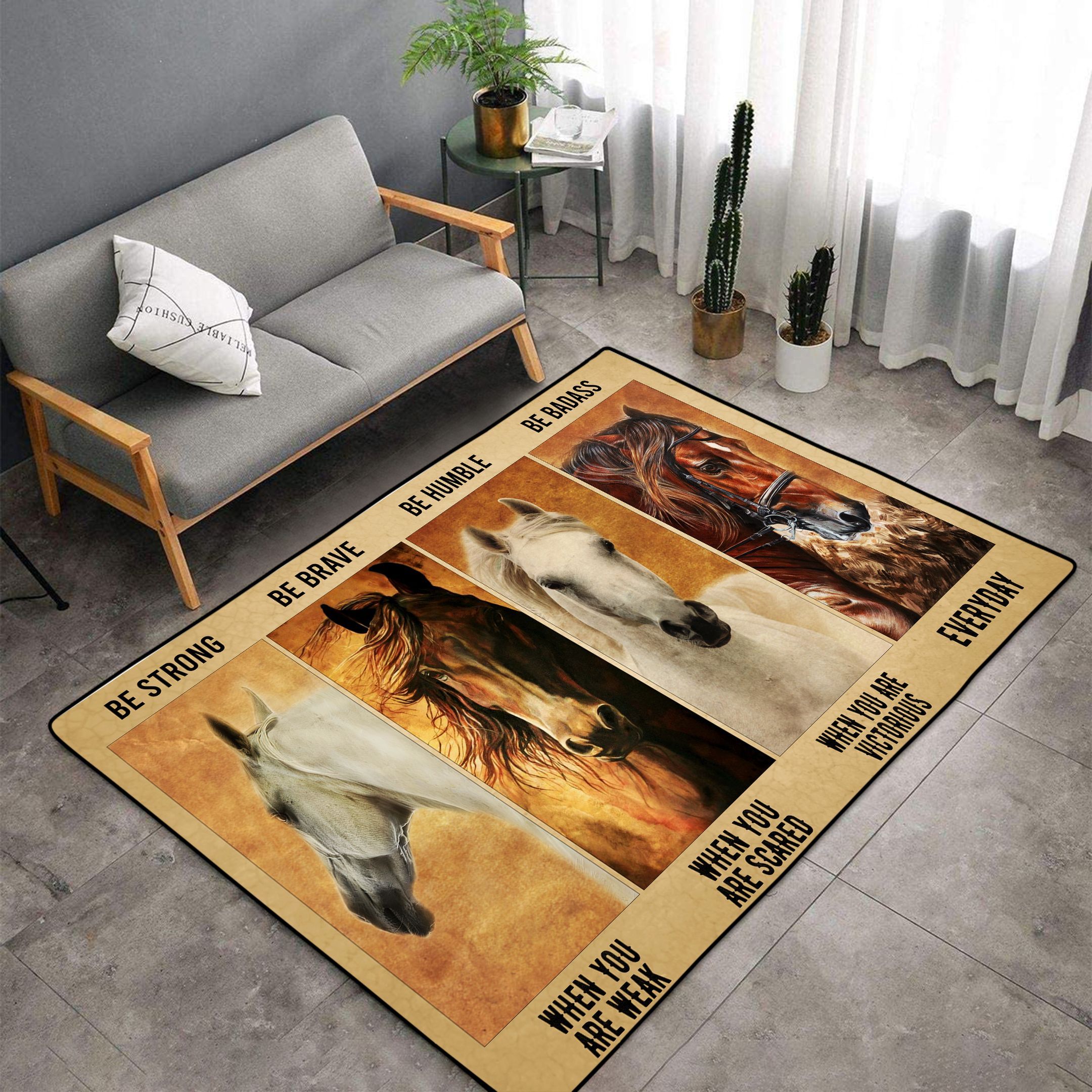 Horses Be Strong When You Are Weak Dah032 Area Rug For Living Room Bedroom Rug Home Decor Horses Be Strong When You Are Weak Dah032 Area Rug For Living Room Bedroom Rug Home Decor