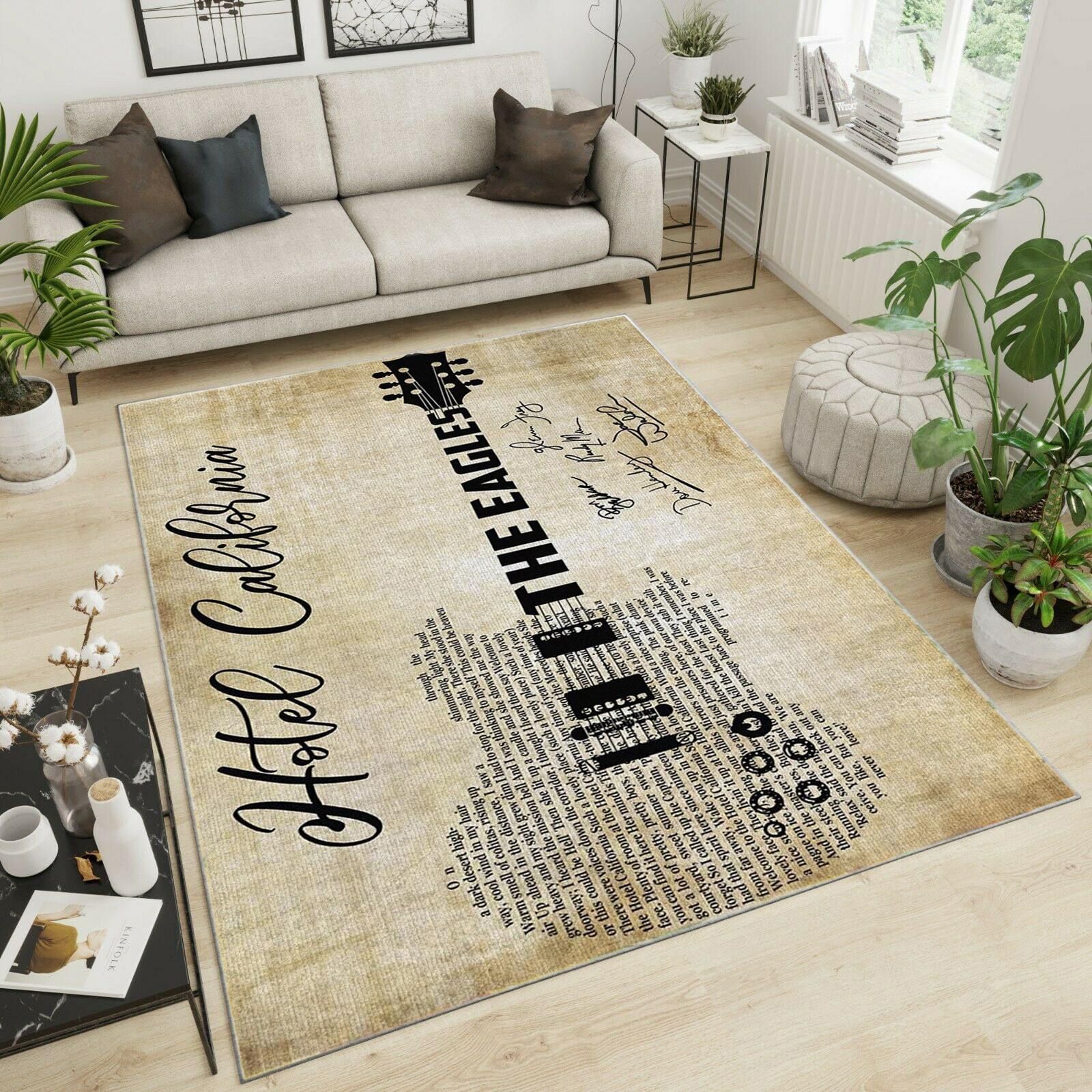 Hotel California Area Rug – Home Decor – Bedroom Living Room Decor Hotel California Area Rug – Home Decor – Bedroom Living Room Decor